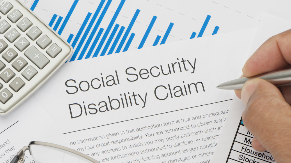 Close up of Social Security Disability Claim